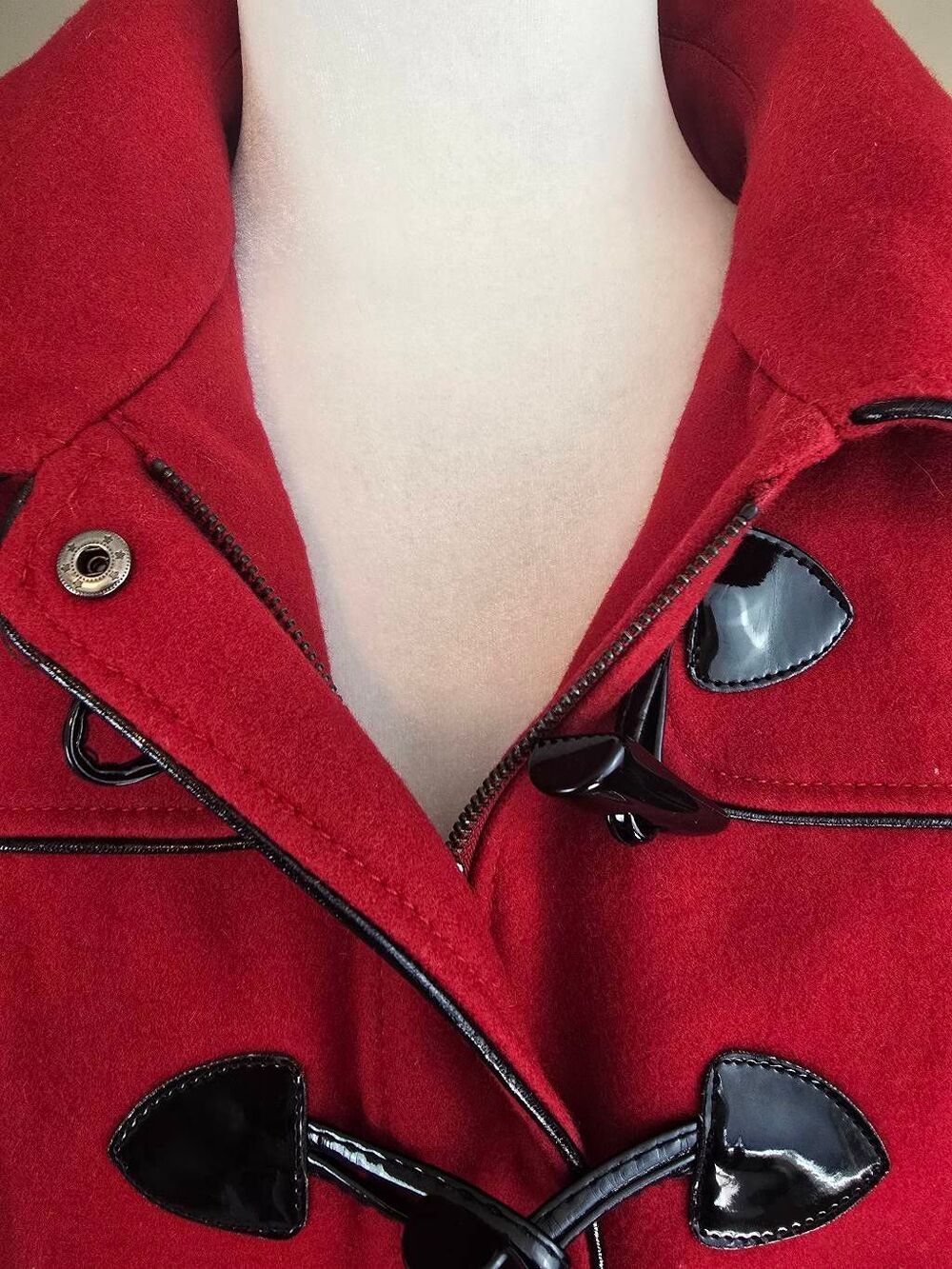 Guess Pea Coat Red Sz XL Wool blend - Picture 6 of 11